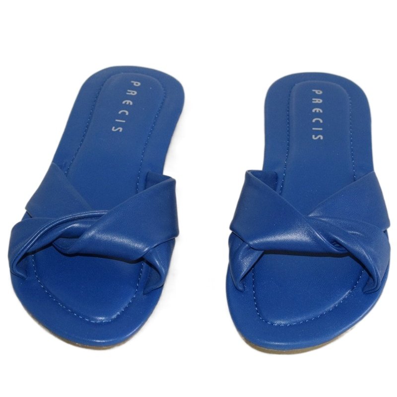 简约大气舒适蓝色头层软羊皮女拖鞋低跟夏季真皮女凉鞋21428007,女鞋,一字拖,淘宝优惠券,粉丝福利购,淘宝优惠卷