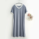 薄款 睡裙女士夏季 莫代尔暗纹家居服睡衣 珠家美绪撞色短袖 简约系