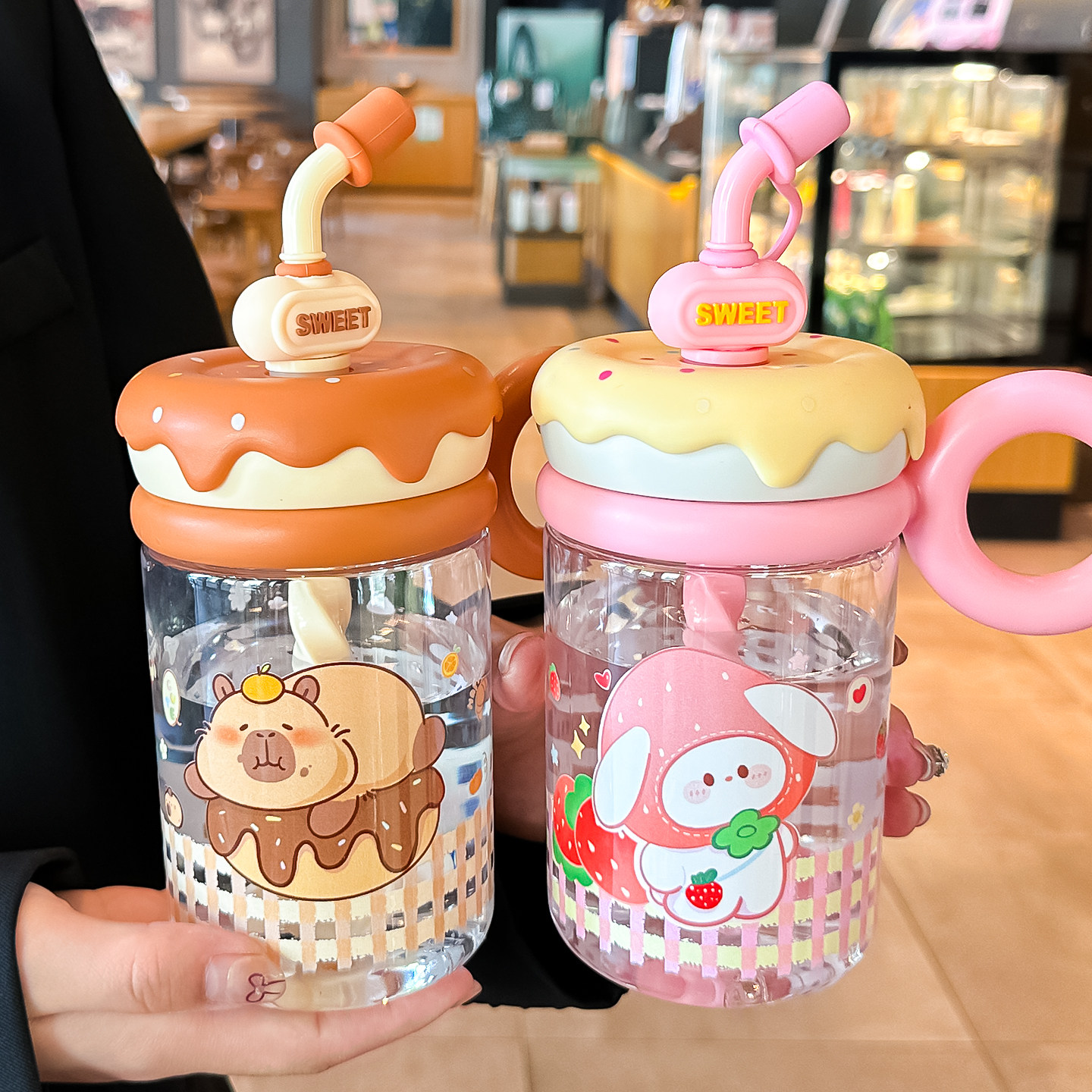 水杯儿童上学专用2025新款夏日大容量学生杯子高颜值女吸管搅拌杯,餐饮具,随手杯,淘宝优惠券,粉丝福利购,淘宝优惠卷
