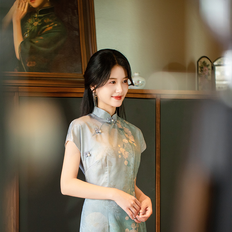 苏爱新中式绝美旗袍春夏新款