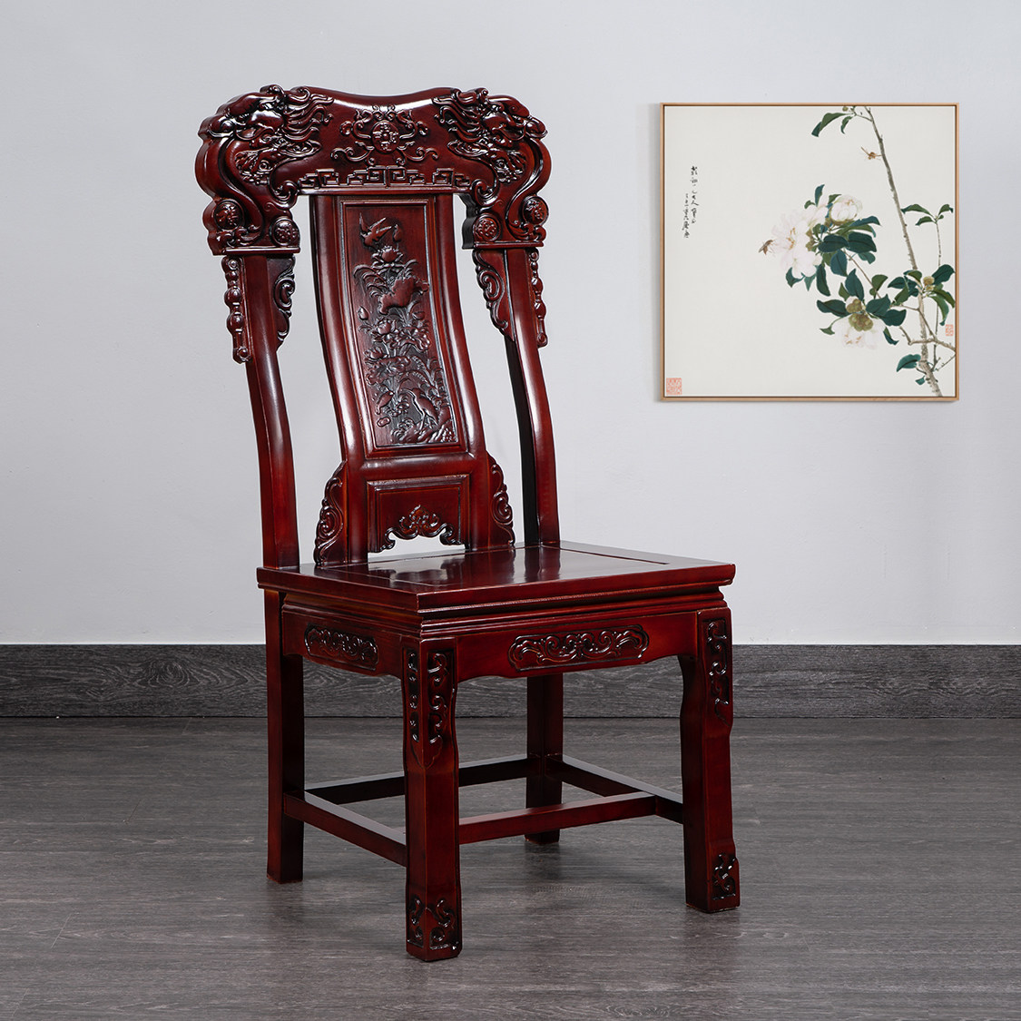 中式家具明清仿古红木色龙头雕花酒店家用全实木成人靠背整张餐椅,住宅家具,餐椅,淘宝优惠券,粉丝福利购,淘宝优惠卷