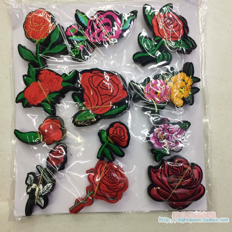 蝴蝶小鸟小花电绣布贴童装卡通补丁贴精美修补花魔术熨烫贴布标