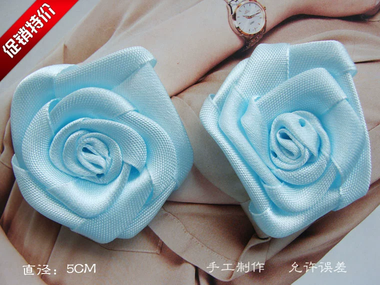 立体手工布艺花 玫瑰缎带花 手工小花 装饰丝花 新娘手捧花材料