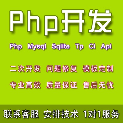 Php网站开发 Php/Mysql/Sqlite/Tp/Ci 框架开发/Bug修复/Api接口