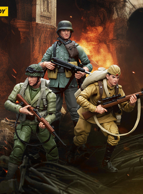 JOYTOY 暗源 1/18 3.75 军兵系列 德美苏国防军步兵陆军 可动兵人