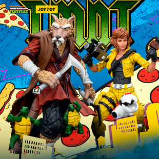 暗源 JOYTOY 1/18 TMNT 忍者神龟 斯普林特老师 女记者艾普奥尼尔
