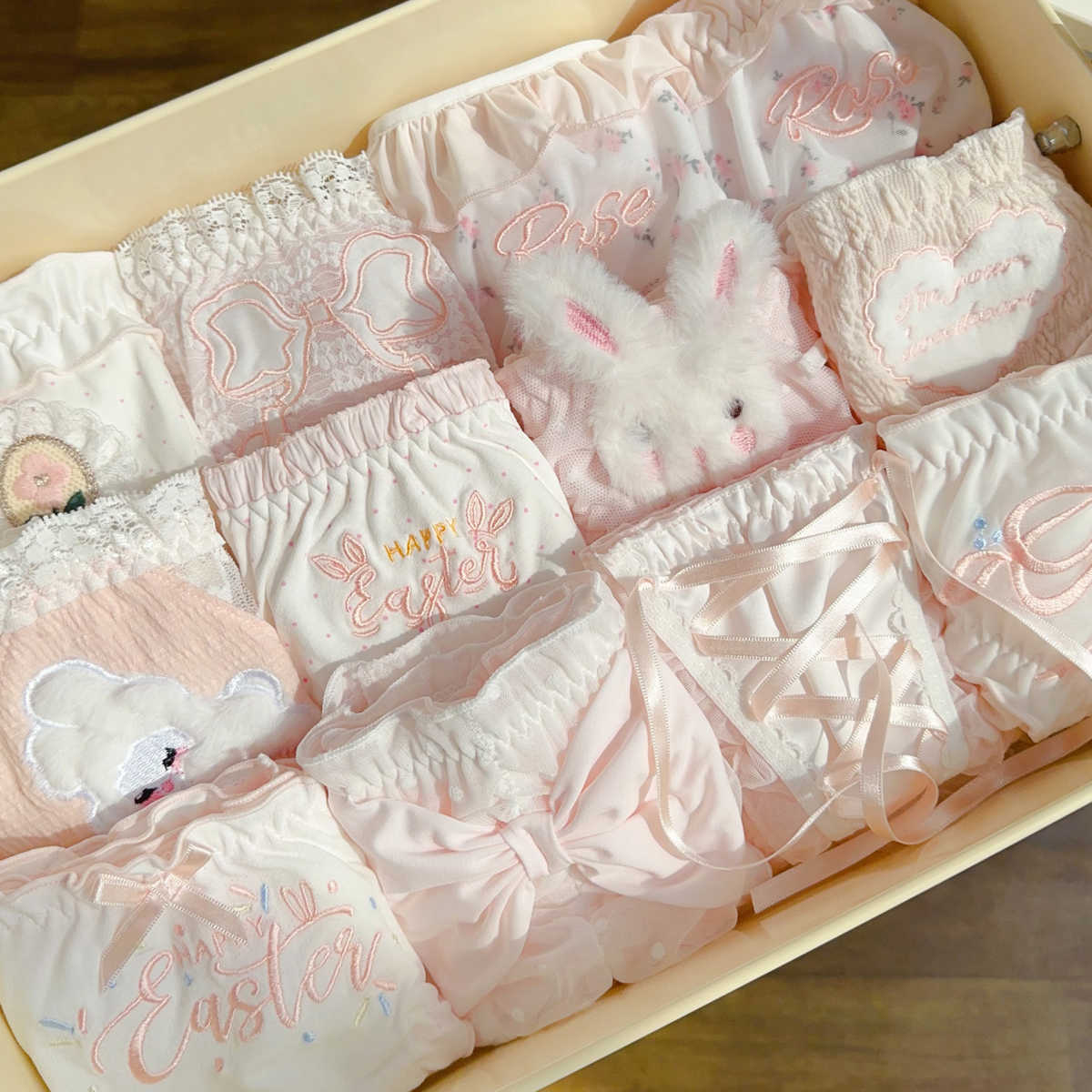 网纱甜美棉三角裤中腰包臀日系