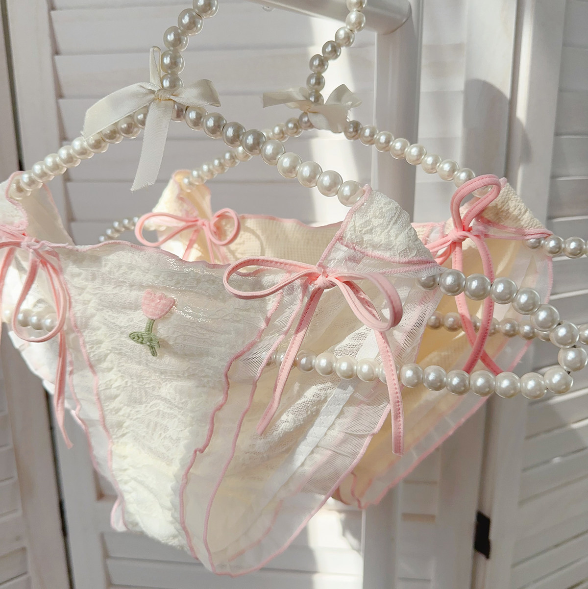 纯欲郁金香~雨沫沫日系少女系带可解开蕾丝性感可爱低腰三角内裤,女士内衣/男士内衣/家居服,女三角裤,淘宝优惠券,粉丝福利购,淘宝优惠卷