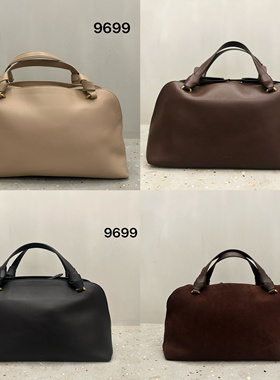 NEOUS 2025新款小众波士顿枕头包牛皮复古保龄球包大容量手提包