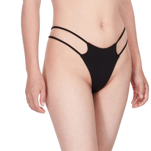 双层细带丁字裤舒适无痕型女士内裤性感比基尼型T裤