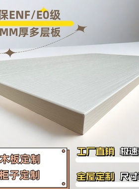 定制柜子免漆板生态板一字隔板上墙置物架暖白色实木板多层板尺寸