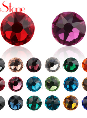 华子平替4mm施华彩色16切面平底钻SS16圆形精品水晶K9禾服舞贴钻