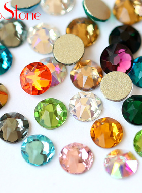 288颗6mm施华彩色16切面平底钻精品玻璃水晶K9更闪禾服舞贴钻SS30