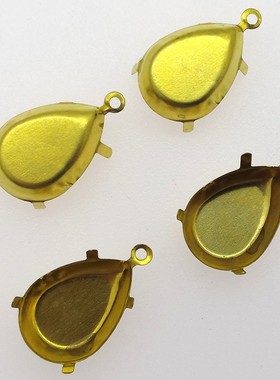 单吊爪托水滴圆形马眼吊坠