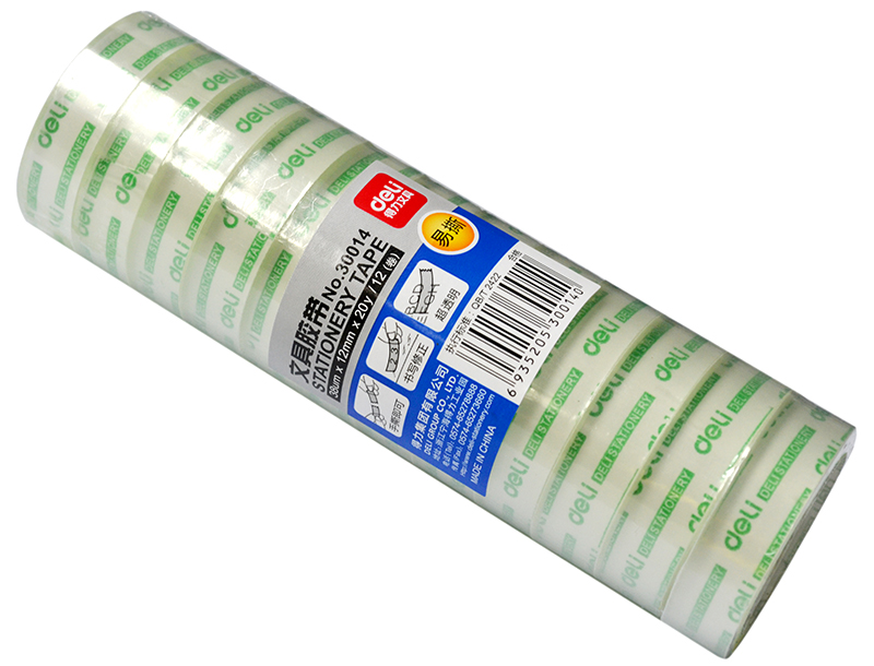 得力30014透明胶文具胶带透明小胶带办公学习胶带宽12mm 12卷/筒使用感如何?