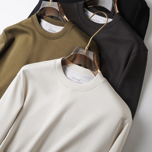 休闲圆领卫衣长袖 男士 T恤 260克天丝棉空气层秋季 招牌打底