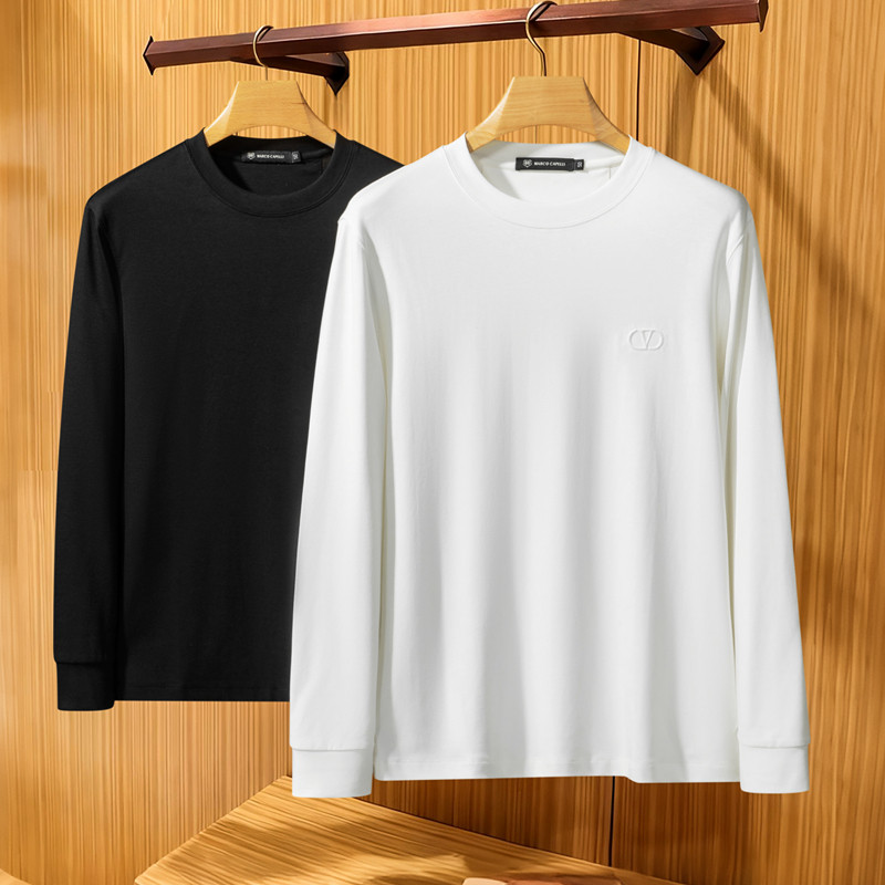 基础款秋冬莫代尔棉圆领长袖t恤