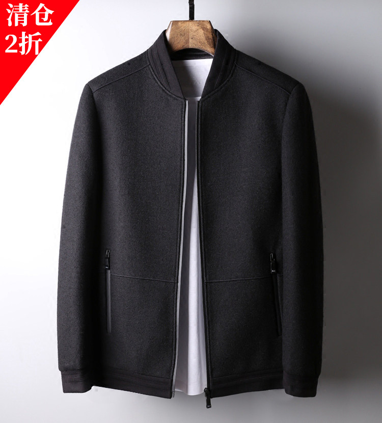 秋冬外套男羊毛呢加厚夹克