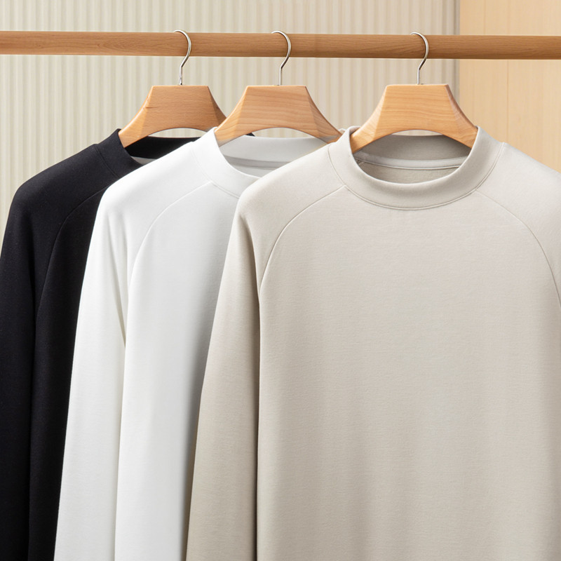 醋酸羊毛双面绒秋冬休闲圆领卫衣