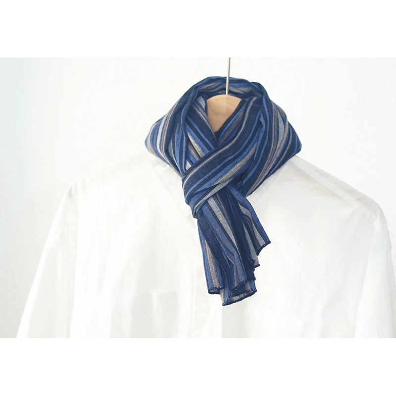 日系棉麻围巾夏季柔软窄小细长款