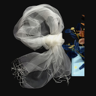 围巾女真丝桑蚕丝春夏轻薄纯色百搭围巾女文艺护颈防晒丝巾披肩