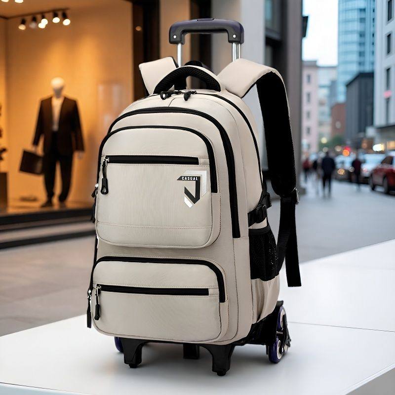 初中学生拉杆书包男生小学三到六年级高中大容量可爬楼拖拉背包女