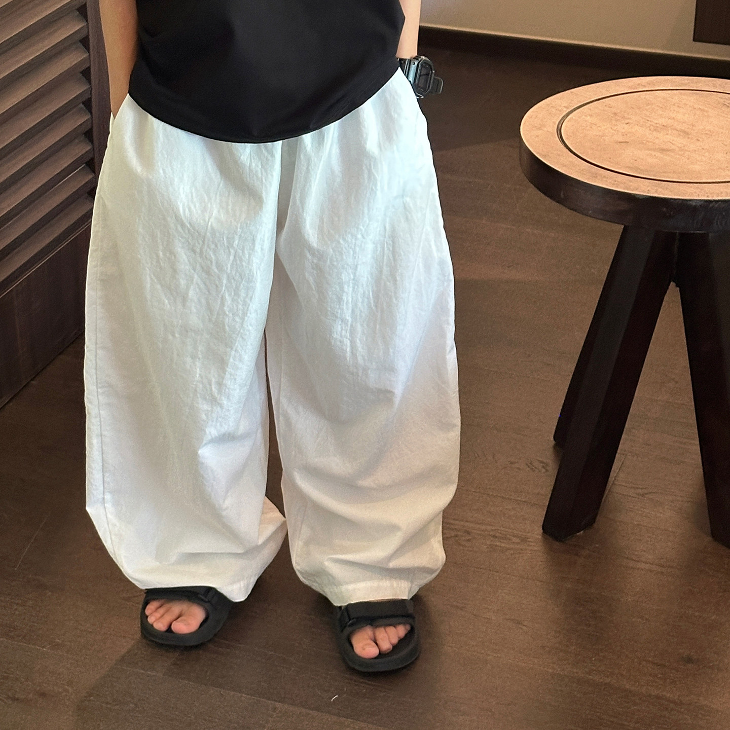 男童防蚊裤儿童裤子夏薄款2026夏季新款亚麻棉长裤透气白色休闲裤