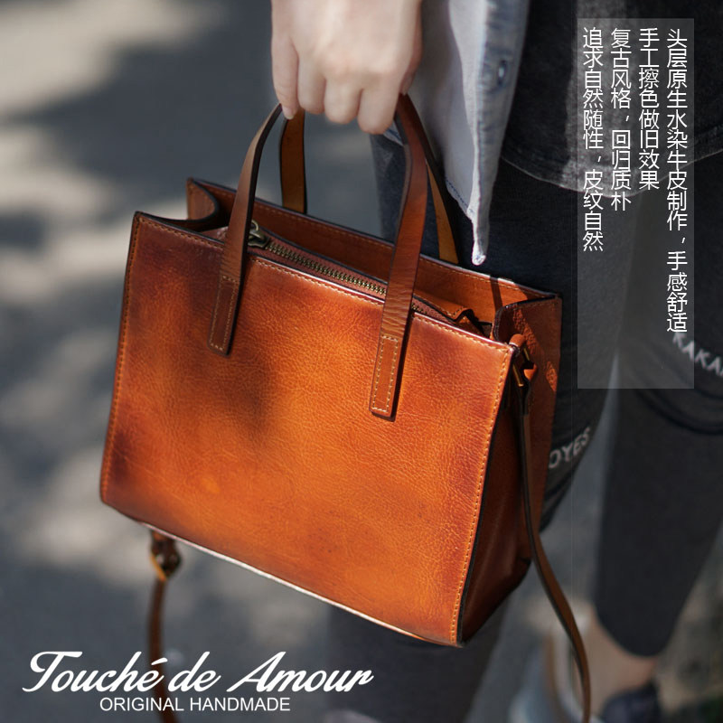 Retro Wipe color manual cowhide Modeling genuine leather portable Shoulder Messenger Bag Simplicity leisure time lady Female modelsin the Leather/Lady bags/Men's bag, Ms. bags  category - from Buy2taobao.com to provide professional Taobao agent buy service