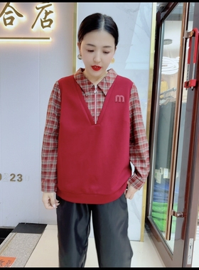1519芮系列2025秋季新款大码女装胖mm长袖T恤宽松显瘦百搭上衣