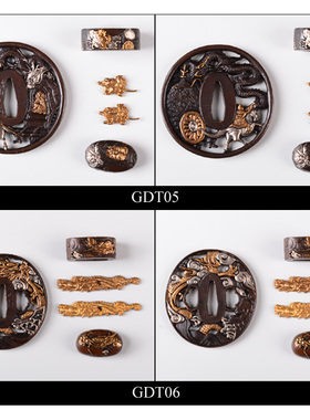 世剑 通用刀镡 日本装具 刀剑DIY保养用品 镶金镀银高档手工刀镡