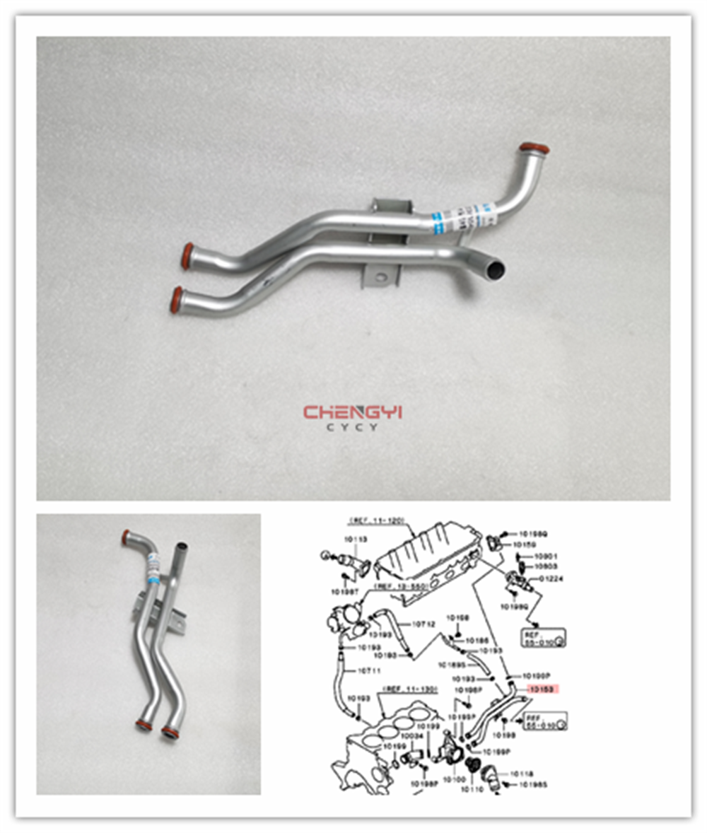 三菱帕杰罗飞腾发动机缸盖铁水管