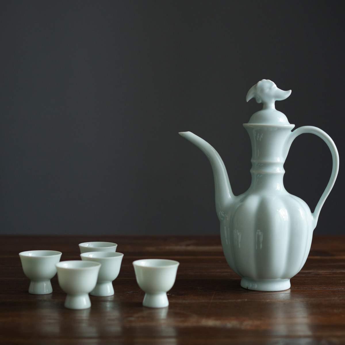 怡然精品自主实拍图组陶瓷玉瓷白红酒杯家用景德镇手工酒具礼品