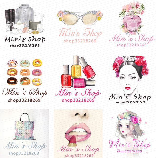 淘宝店铺店标设计 简约logo图标 旺旺手机微商标志头像在线制作