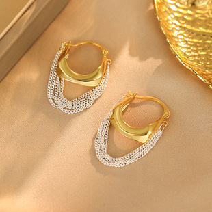 Chain Fringe Ear Cuffs, French Vintage Chic Luxury Earrings