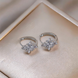 Minimalist Iris Cross Earrings with Zircon, Luxury Studs