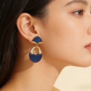 Chic Geometric Studs Minimalist Bold Circle Earrings