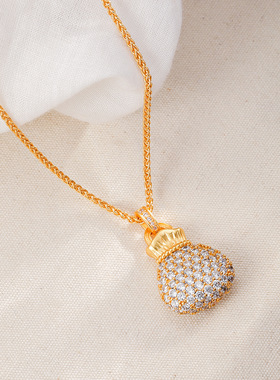 Trendy Elegant Money Bag Sweater Chain Necklace Luxury