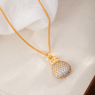 Trendy Elegant Money Bag Sweater Chain Necklace Luxury