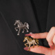 Horse Heirloom Brooch Vintage Zodiac Diamond Lapel Pin