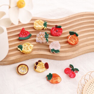 Fruit Claw Clip, PVC Side Bangs Hair Accessory