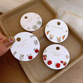 Apple Mini Set Strawberry Cute Bunny Luxury Earrings