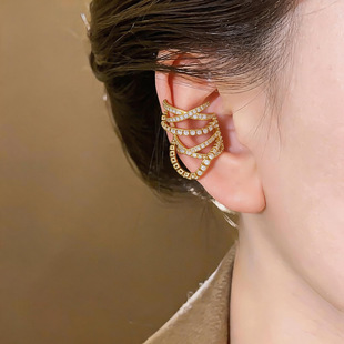 Zircon Multi-Layer Cuff Earrings Elegant Women Jewelry