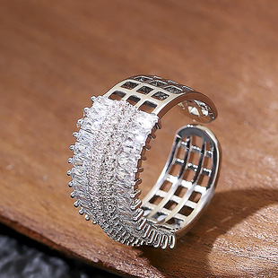 Border Full Jewelry Cross Minimalist Zircon Ring