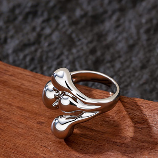 Adjustable Geometric Jewelry Bold Irregular Line Ring