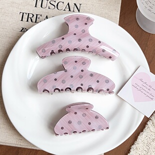 French Polka Dot Claw Clip Sweet Hair Accessory