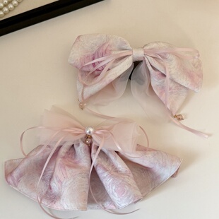 Ombre Bow Claw Clip, Spring Half Up Hair Accessory