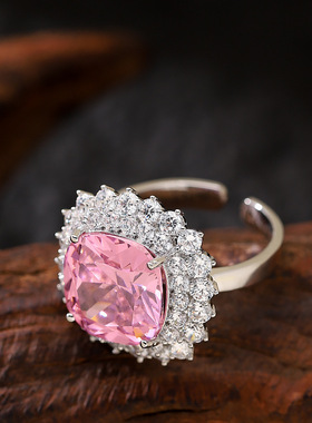 简约超闪大方钻可调节开口戒指