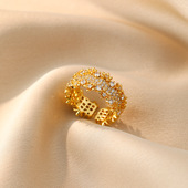 Finger Starry Jewelry Minimalist Open Zircon Ring