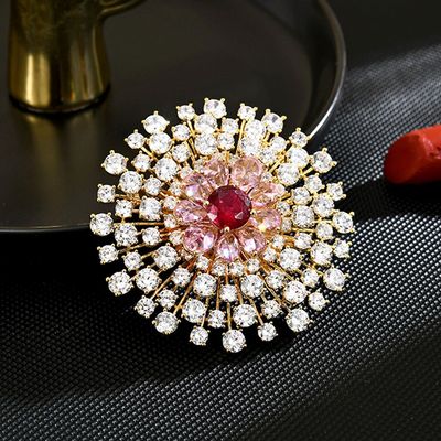 甜美璀璨绽放烟花时尚胸针