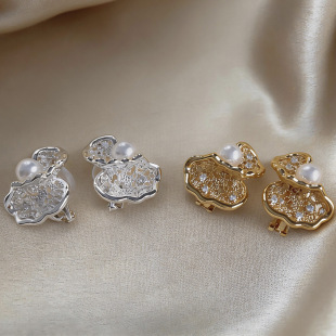 Vintage Filigree Pearl Ear Cuffs Elegant Women Jewelry